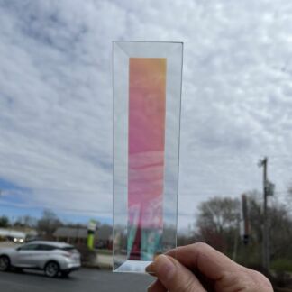 Dichroic Bevel Glass 1 1/2" x 10" Rectangle
