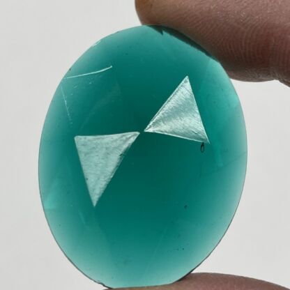 Faceted Oval 30mm x 40mm Jewel-331-312 Aqua - Image 2
