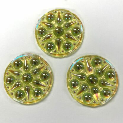 Dichroic Round 42mm Jewel BC42-313 Vaseline Yellow - Image 2