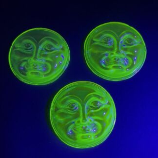 Dichroic Round 40mm Jewel MF40-313 Moon Face Vaseline Yellow