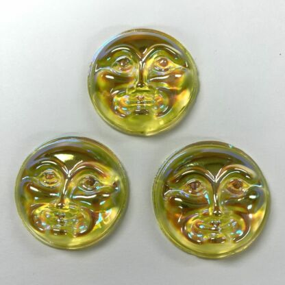 Dichroic Round 40mm Jewel MF40-313 Moon Face Vaseline Yellow - Image 2