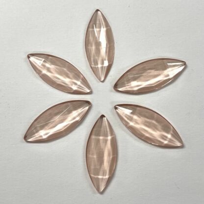 11mm x 27mm Pointed Faceted Jewel OV2711-08 Peach - Image 2