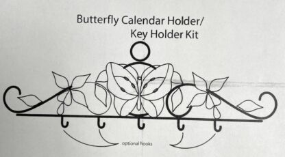 Pre-Cut Glass Kit- Yellow Butterfly Calendar Holder/Key Holder