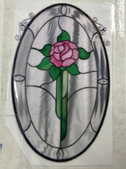 Pre-Cut Glass Kit- Oval Rose Panel
